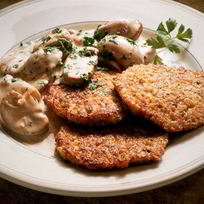 Картофельные оладьи с тыквой баттернат