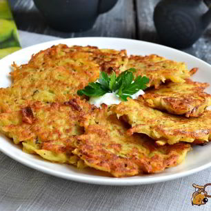 Рецепт Картофельных оладий с яблоком