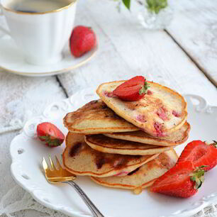 Рецепт Клубничных оладий с рикоттой