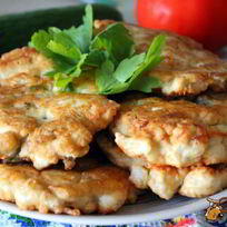 Оладьи из рубленой курицы