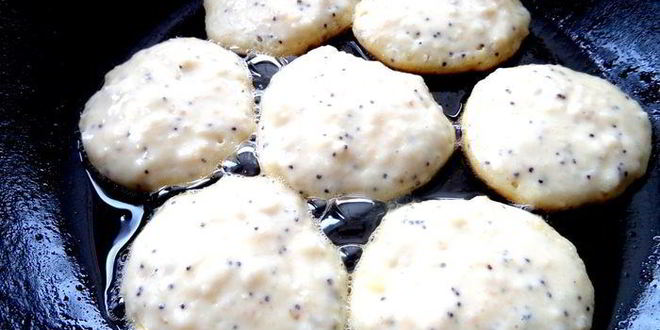 Рецепт оладий овсяно-кашные с маком