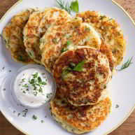 Рецепт Оладий с сыром и чесноком в духовке