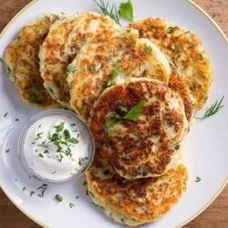 Рецепт Оладий с сыром и чесноком в духовке