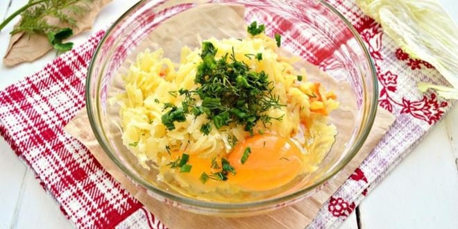 Рецепт овощных оладий с пекинской капустой