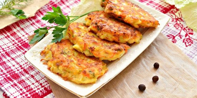Рецепт овощных оладий с пекинской капустой