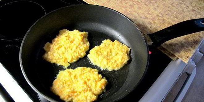 Рецепт тыквенных оладий с пшенкой