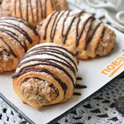 Рецепт Ореховых рулетиков из творожного теста