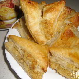 Рецепт Ореховых слоек