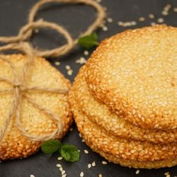 Рецепт Быстрого хрустящего кунжутного печенья