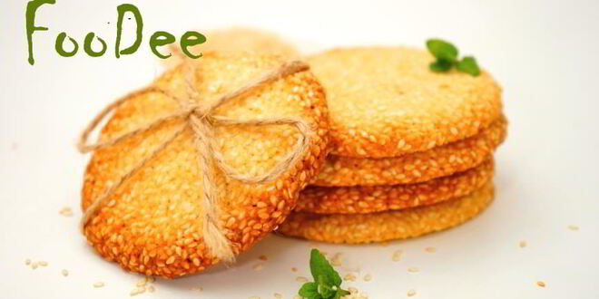 Рецепт быстрого хрустящего кунжутного печенья