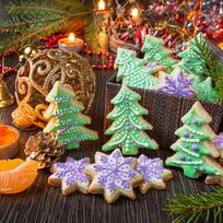 Рецепт Новогоднего сахарного печенья с глазурью