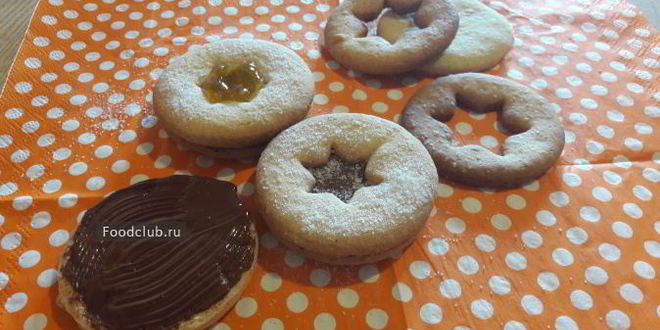 Рецепт печенья линцер с шоколадом и апельсиновым джемом