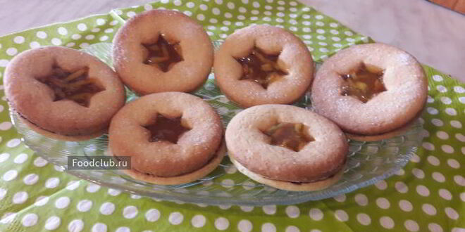 Рецепт печенья линцер с шоколадом и апельсиновым джемом