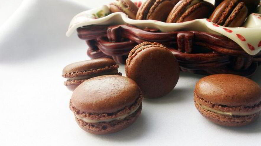 Рецепт печенья макарон с карамельно-шоколадным кремом