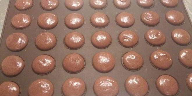 Рецепт печенья макарон с карамельно-шоколадным кремом