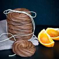 Песочное печенье какао с апельсином