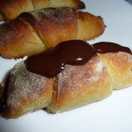 Рецепт Рогаликов рулетики с маком в шоколадной глазури