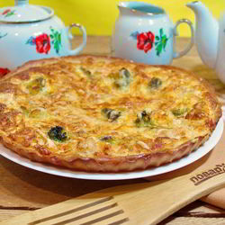 Рецепт Киша с лососем и брокколи