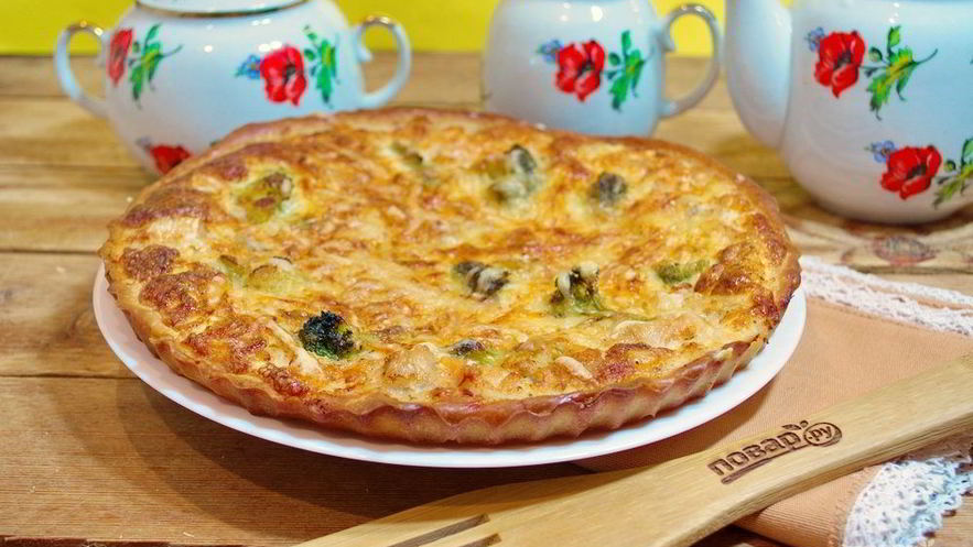 Рецепт киша с лососем и брокколи