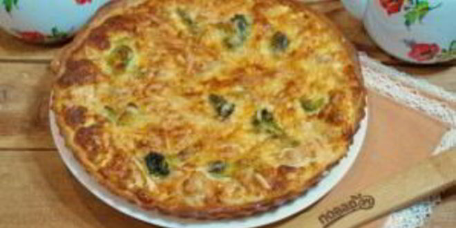 Рецепт киша с лососем и брокколи