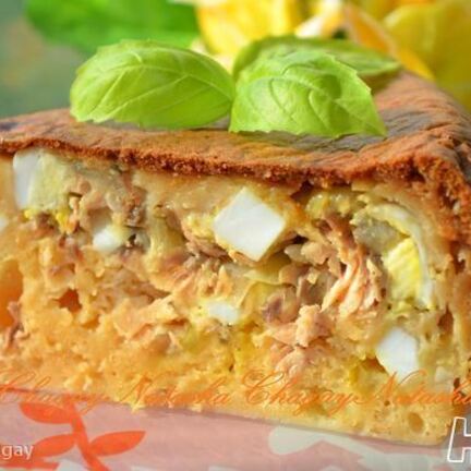 Рецепт Наливного пирога с рыбой в мультиварке