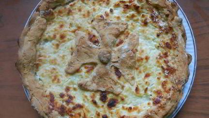 Рецепт Открытого пирога с брынзой и творогом