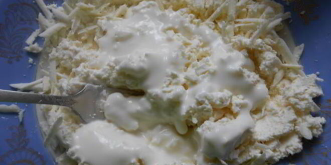 Рецепт открытого пирога с брынзой и творогом