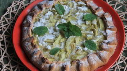 Рецепт Открытого пирога с ревенем