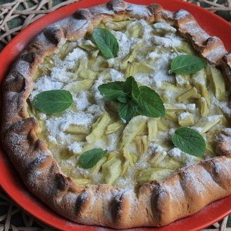 Рецепт Открытого пирога с ревенем