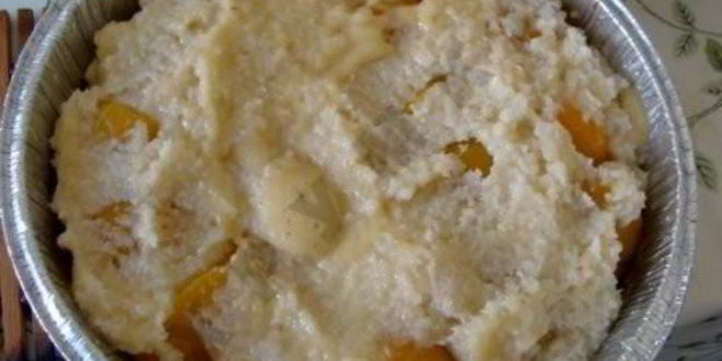 Рецепт персикового пирога с кокосовым штрейзелем