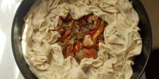 Рецепт пирога из теста фило и овощей