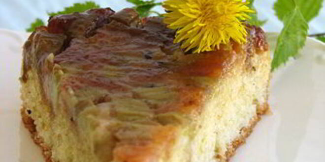 Рецепт пирога-перевертыша с ревенем и кардамоном