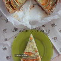 Пирог с овощными лепестками