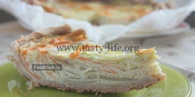 Рецепт пирога с овощными лепестками