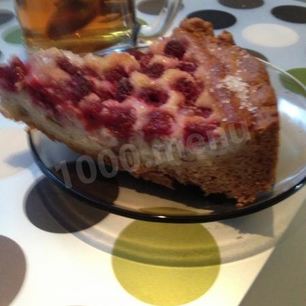 Рецепт Пирога творожного с малиной