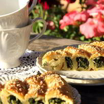 Пирог Улитка со шпинатом