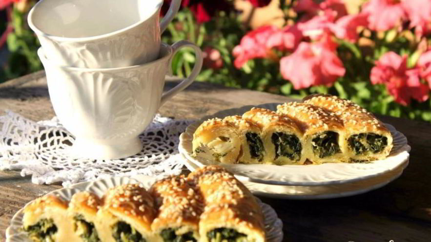 Рецепт пирога улитка со шпинатом