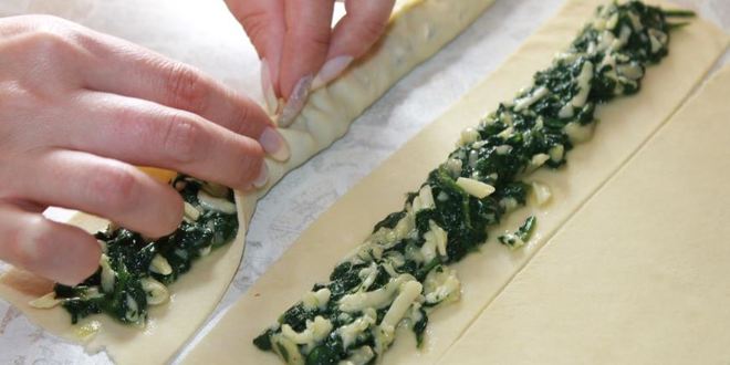 Рецепт пирога улитка со шпинатом