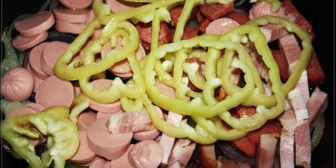 Рецепт пирога заливного мясное ассорти