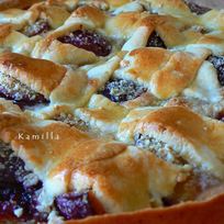 Рецепт Сливового пирога с решеткой