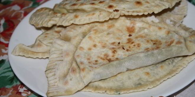 Рецепт кутабов с креветками, сыром и зеленью