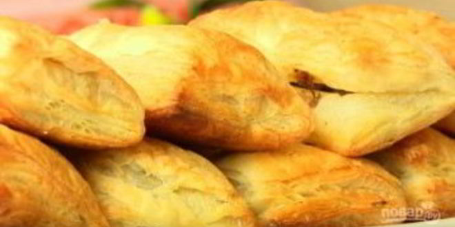 Рецепт пирожков из слоеного теста с печенью