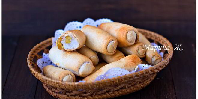 Рецепт пирожков из тончайшего теста с яблочным рисом