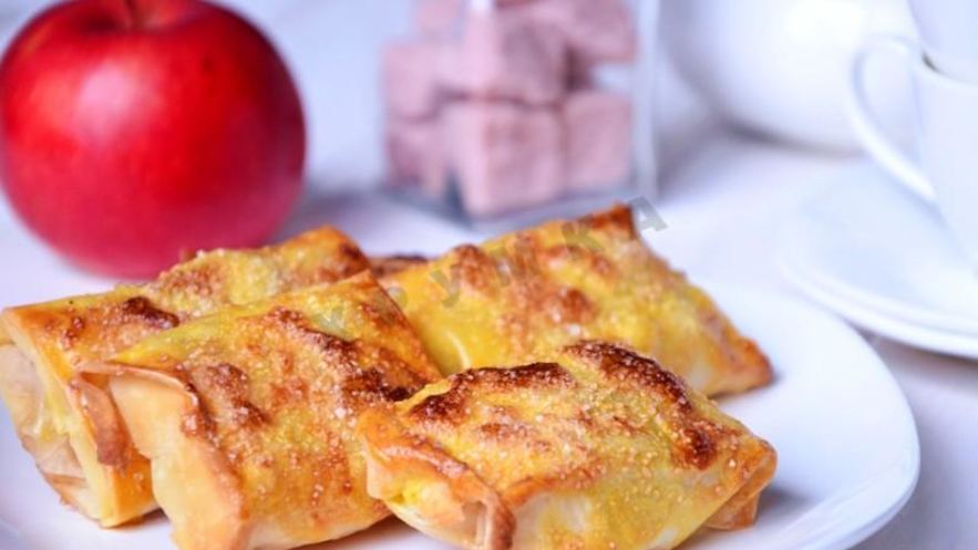 Рецепт пирожков с яблоками из теста фило в духовке