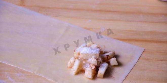 Рецепт пирожков с яблоками из теста фило в духовке