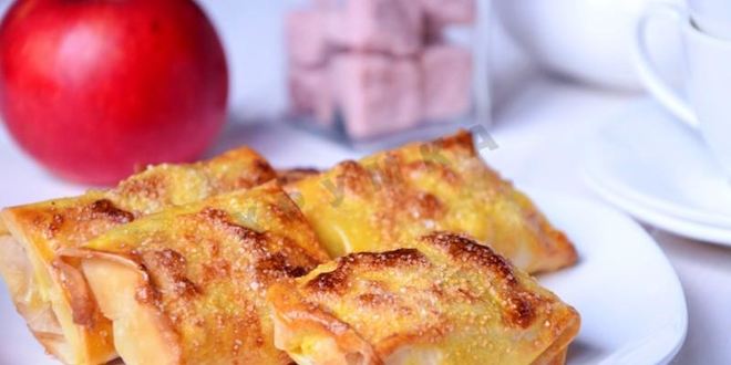 Рецепт пирожков с яблоками из теста фило в духовке