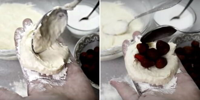 Рецепт пирожков с ягодами на сковороде