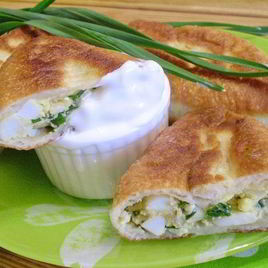 Рецепт Пирожков с яйцом и зеленью