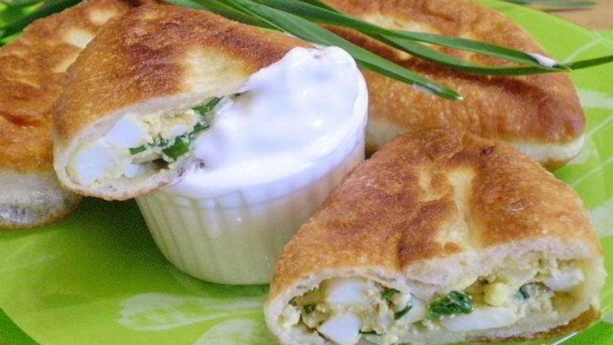 Рецепт пирожков с яйцом и зеленью