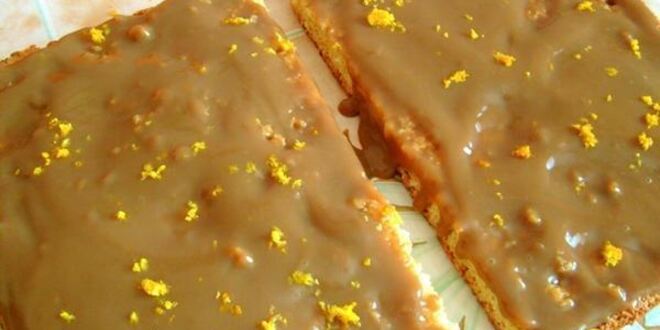 Рецепт апельсиновых бисквитных пирожных с кофейным кремом